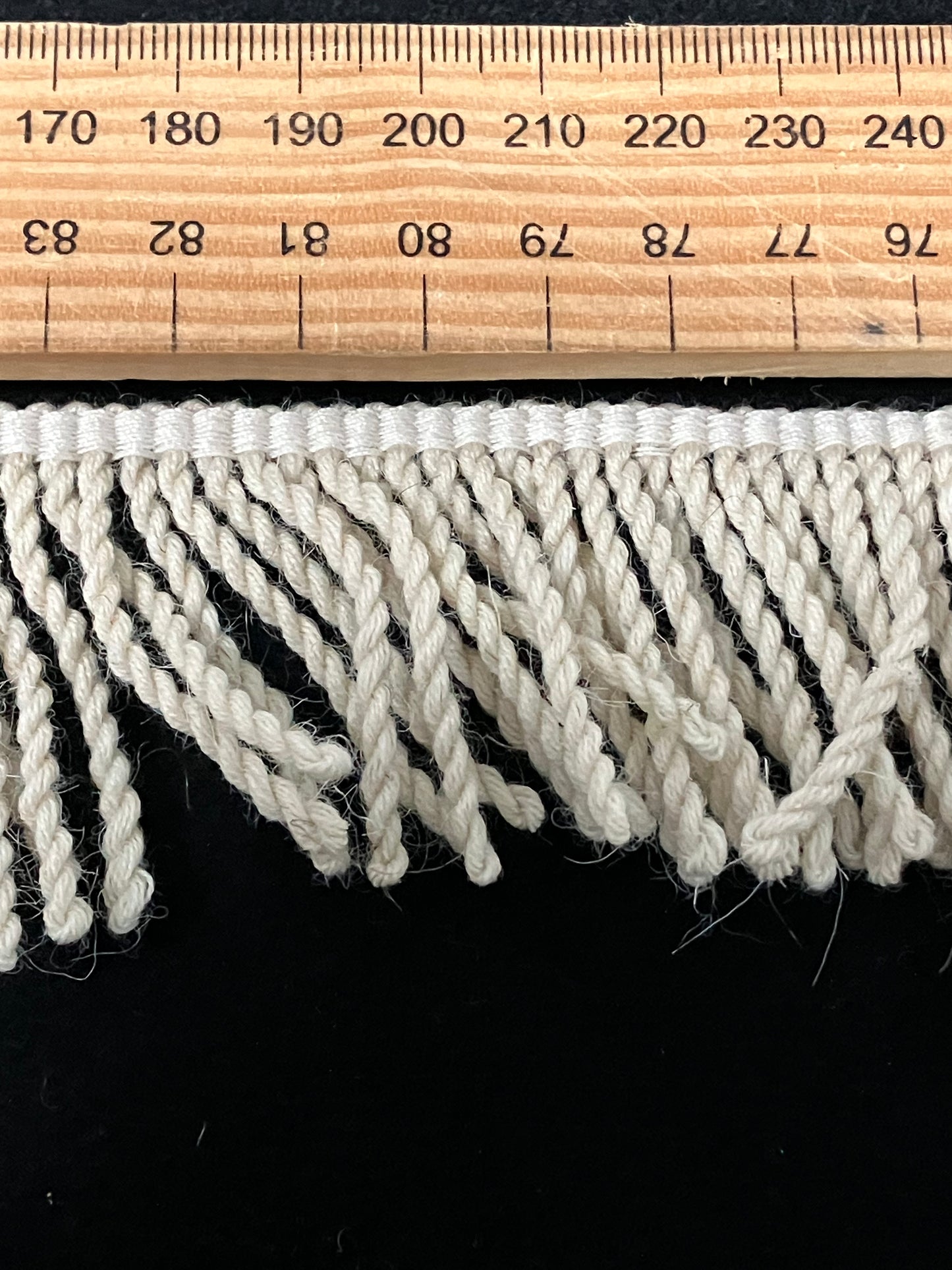 Natural Mohair  Fringing sold by the meter